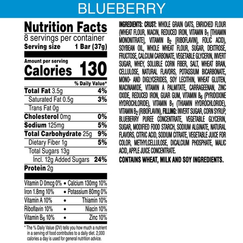 nutri grain blueberry bars ingredients