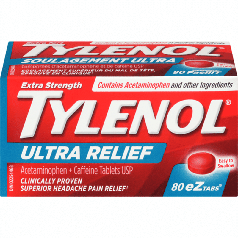 Tylenol Ultra Relief Extra Strength EZTabs (80 ct) - Instacart