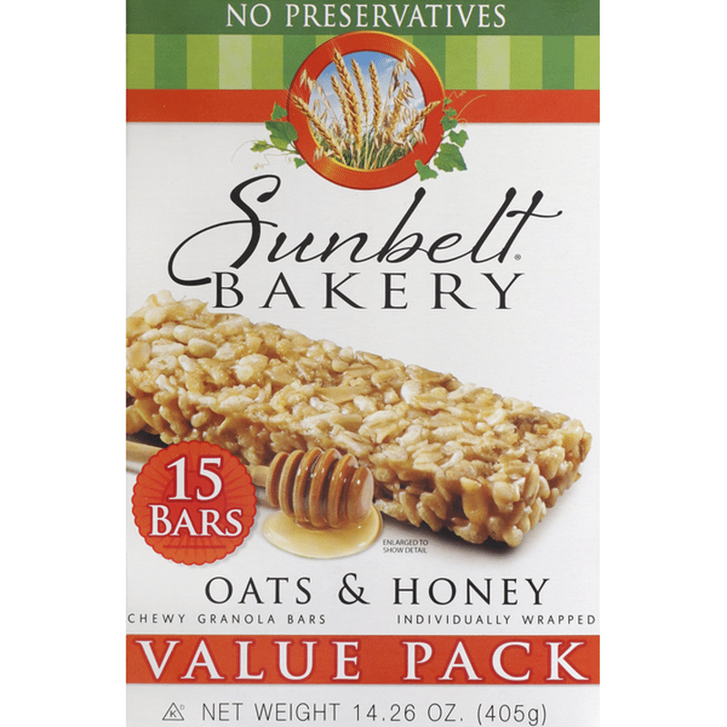 sunbelt bakery oats and honey granola bars