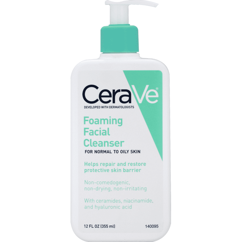 Cerave Foaming Facial Cleanser For Normal To Oily Skin 12 Oz Instacart