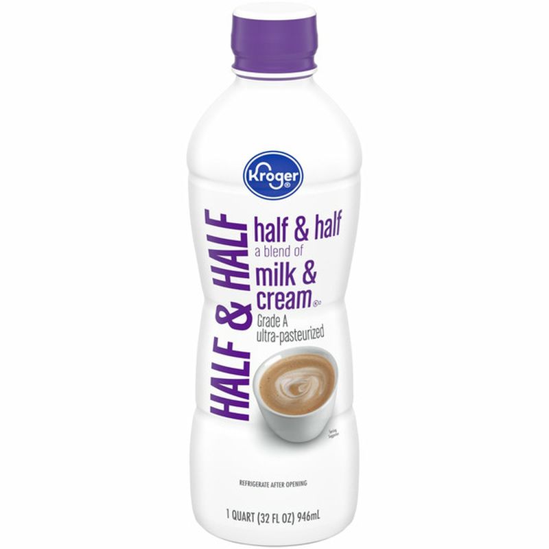 Kroger Half & Half Grade A Ultra Pasteurized MIlk & Cream (32 fl oz