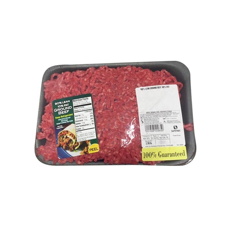 Signature Kitchens 90/10 Lean Ground Beef (1.49 lb) - Instacart