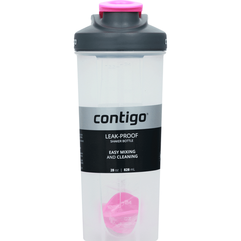 Contigo Water Bottle Shaker Go Mixer Neon Pink 28 Ounce 1 Each Instacart