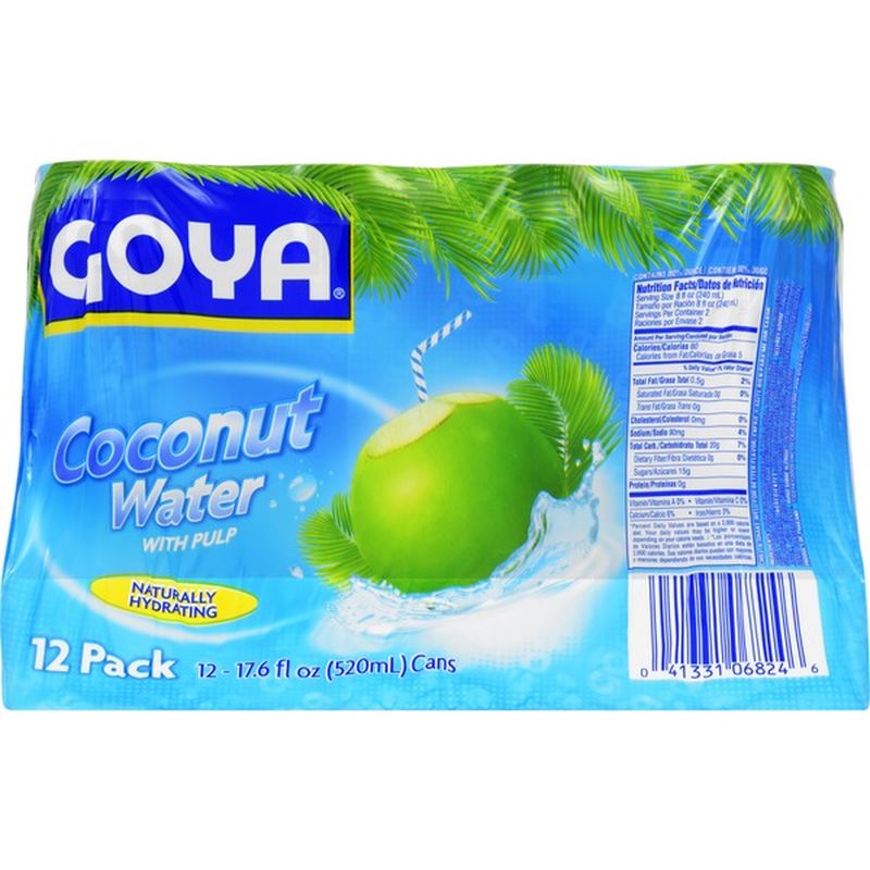 Goya Coconut Water with Real Coconut Pieces (17.6 fl oz) from BJ's