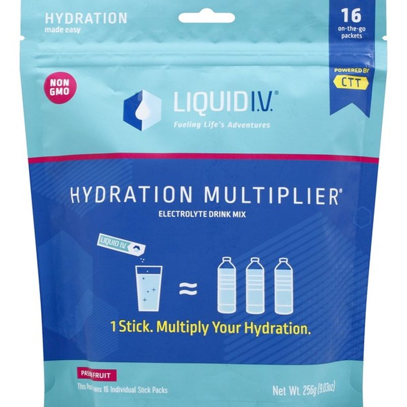 Liquid IV Drink Mix, Electrolyte, Passion Fruit, On-the-Go Packets (16