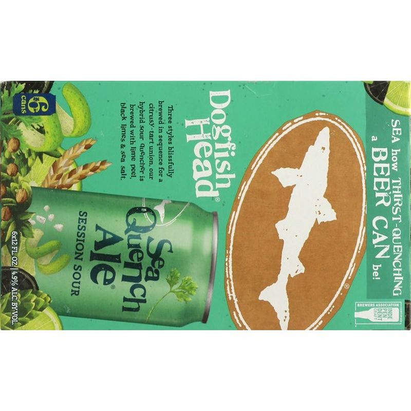 Dogfish Head Brewery Beer, Sea Quench Ale, Session Sour, 6 Cans (12 fl