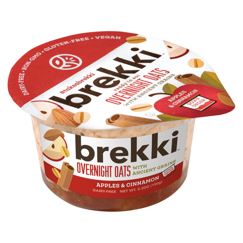 brekki Overnight Oats Apples & Cinnamon (150 g) Instacart