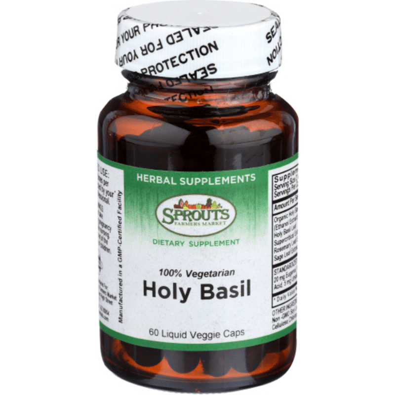 Sprouts Holy Basil Liquid Capsule (60 ct) Instacart