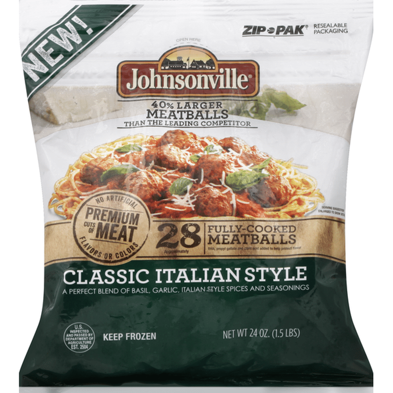 Johnsonville Meatballs, Classic Italian Style (24 oz) from Market