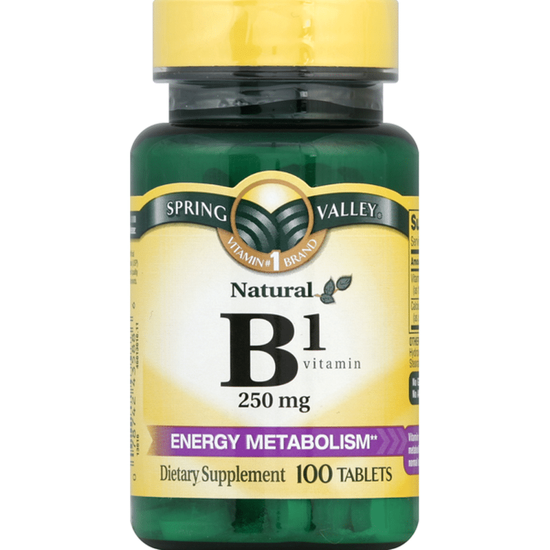 Spring Valley Vineyard Vitamin B1, 250 Mg, Tablets (100 Each) - Instacart