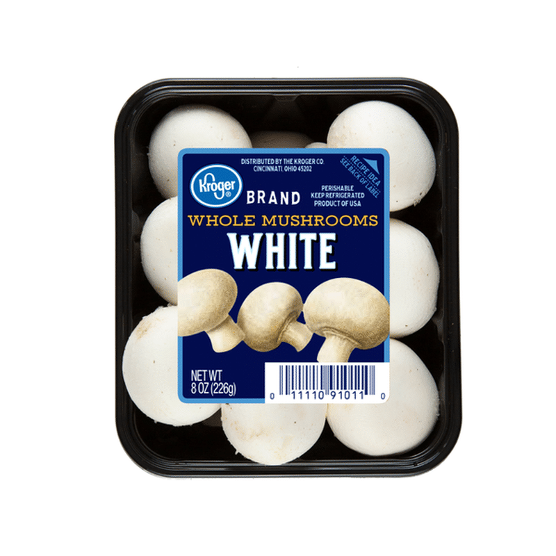 Kroger Whole White Mushrooms (8 oz package) Instacart
