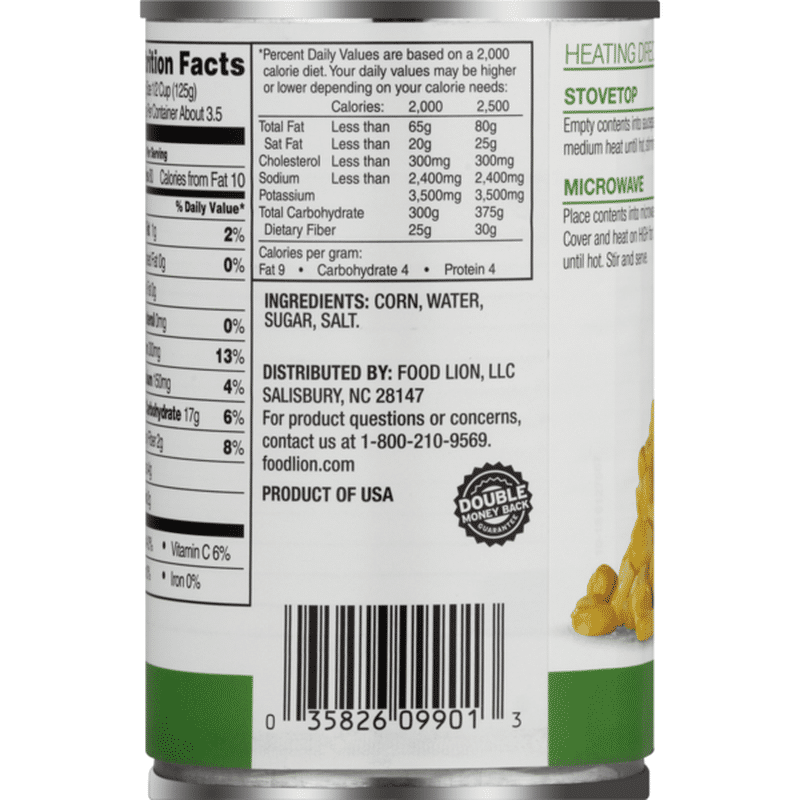 Food Lion Corn, Whole Kernel, Can (15.25 oz) from Food Lion Instacart