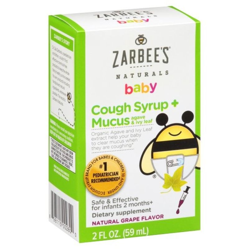 Zarbee's Naturals Grape Cough Syrup & Mucus Reducer (2 fl oz) from