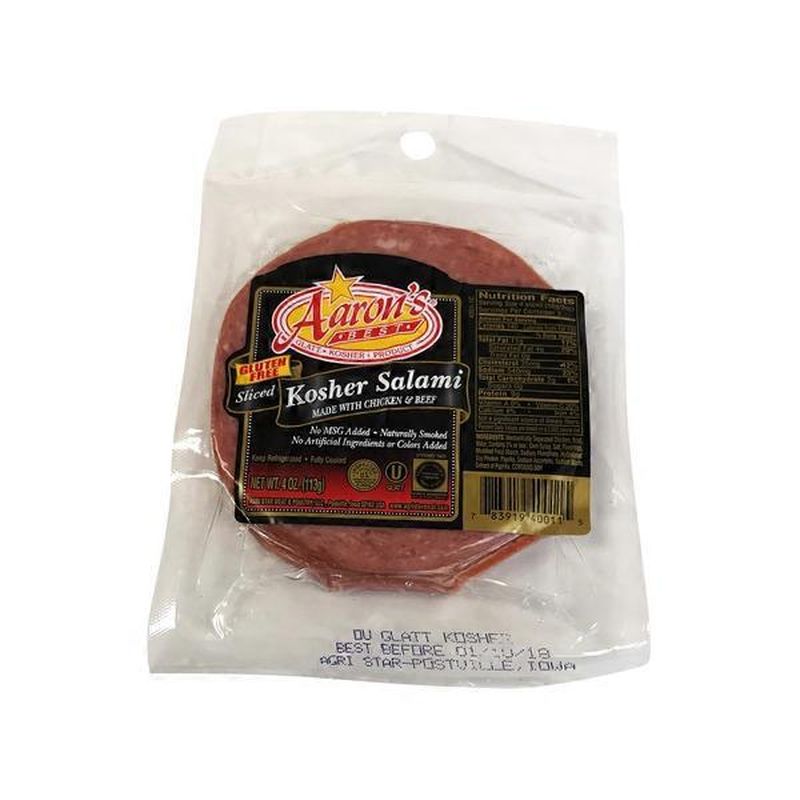Aaron's Best Sliced Kosher Salami Made With Chicken & Beef (4 oz