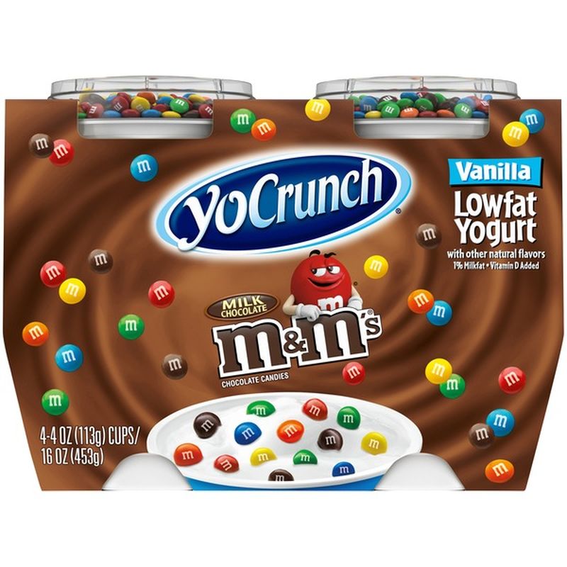 YoCrunch Lowfat Vanilla with M&Ms Yogurt (4 oz) - Instacart