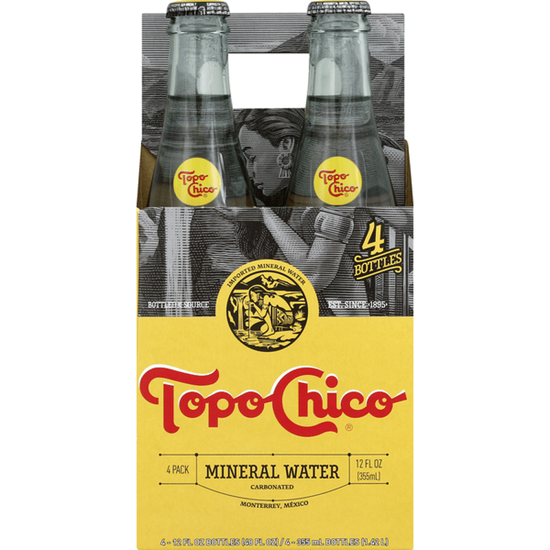 Topo Chico Mineral Water Glass Bottles (12 oz) - Instacart