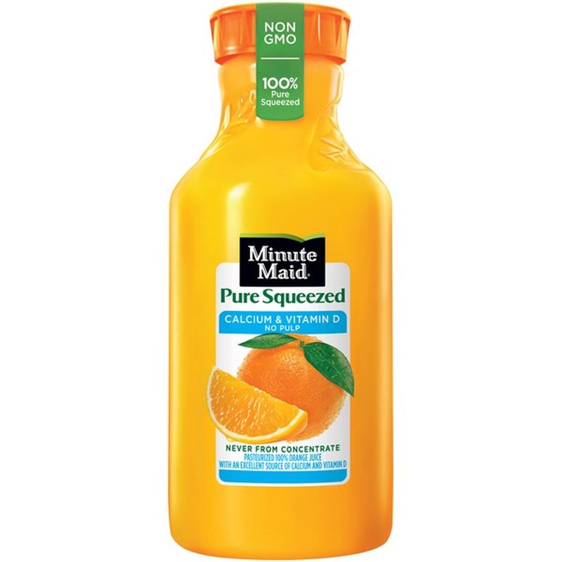 Minute Maid Pure Squeezed Calcium Vitamin D No Pulp Orange Juice