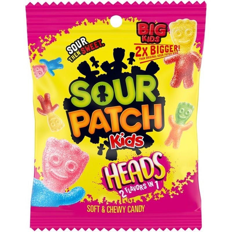 Sour Patch Heads 2 Flavors In 1 Soft And Chewy Candy 5 Oz Instacart