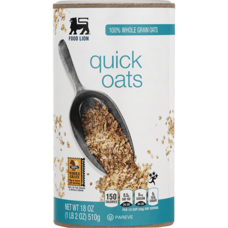 Food Lion Oats, Quick (18 oz) from Food Lion Instacart