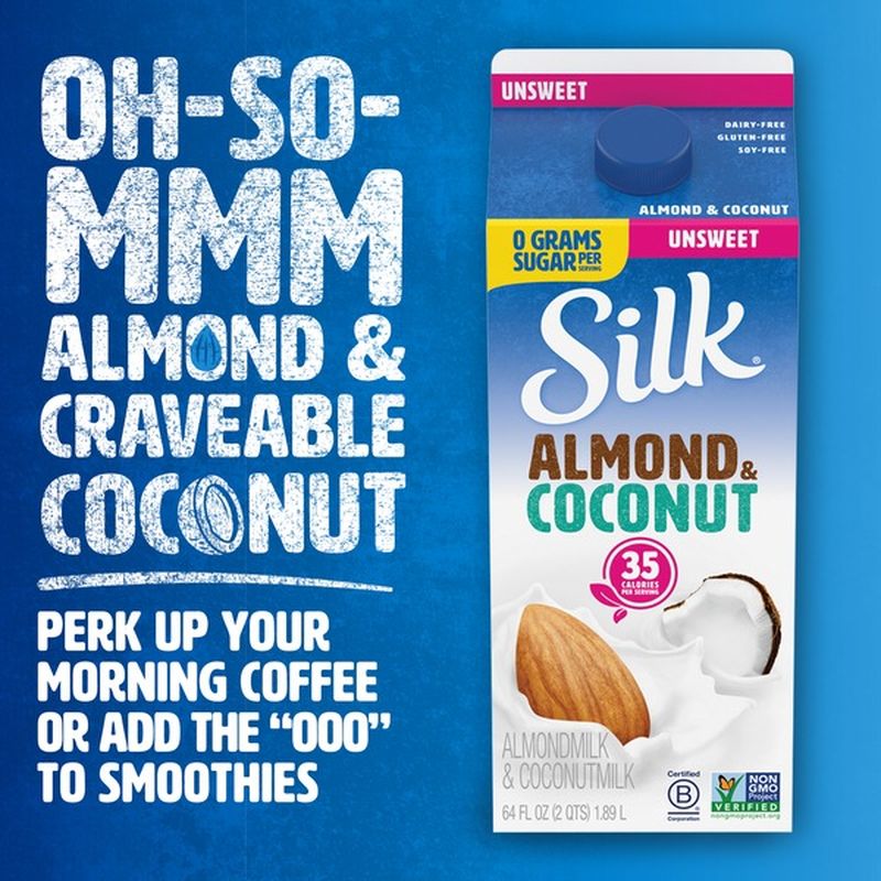 Silk Unsweetened Almond Coconut Milk Blend (0.5 gal) Instacart