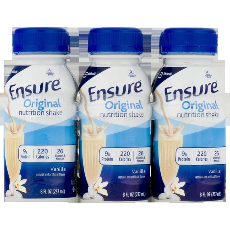 Ensure Original Nutrition Shake Vanilla ReadytoDrink Bottles (8 fl oz