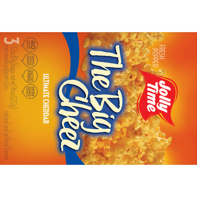 JOLLY TIME Popcorn, Microwave, Ultimate Cheddar, The Big Cheez (3 each) Instacart