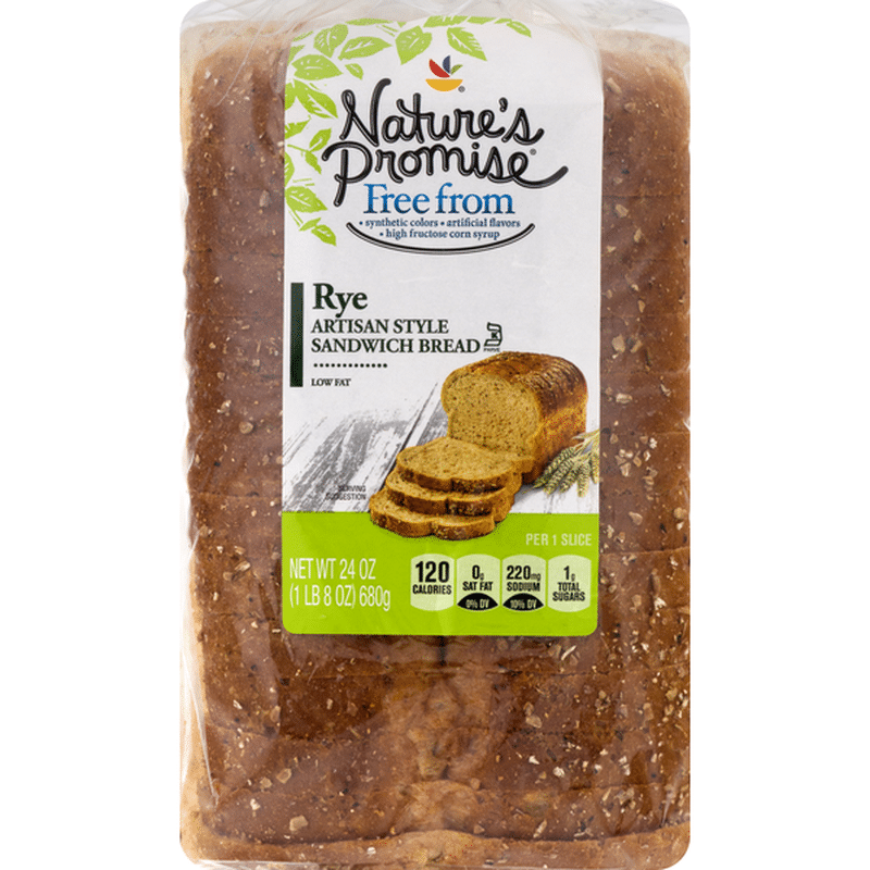 Nature's Promise Sandwich Bread, Artisan Style, Rye (24 oz) Instacart
