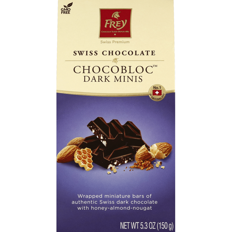 Frey Vineyards Dark Chocolate, Swiss, with Honey-Almond-Nougat, Dark ...