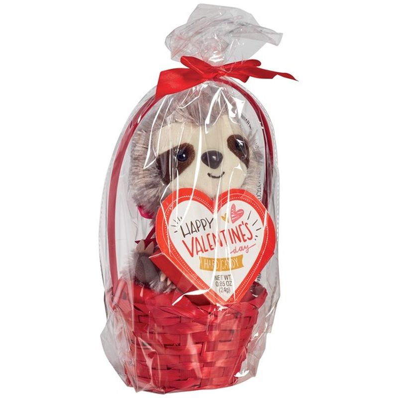 Megatoys Wild Animal Plush Basket With Chocolate