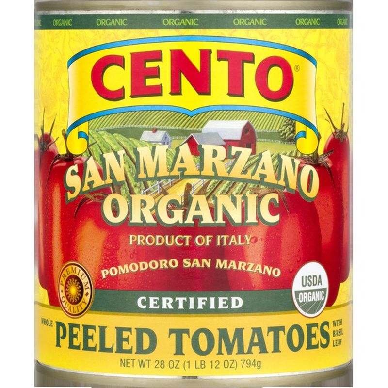 Cento Tomatoes, Organic, San Marzano, Whole Peeled (28 oz) Instacart