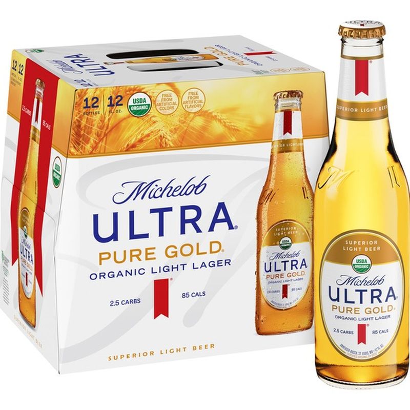 Michelob Ultra Pure Gold Organic Light Lager Bottles