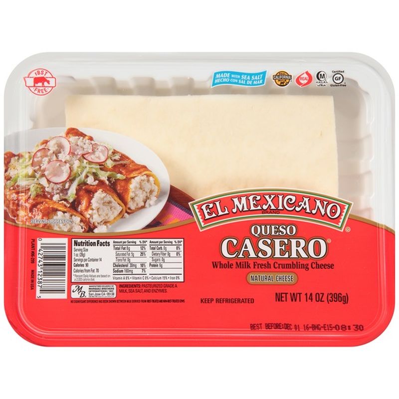 El Mexicano Casero Queso Fresco Tray (14 Oz) - Instacart