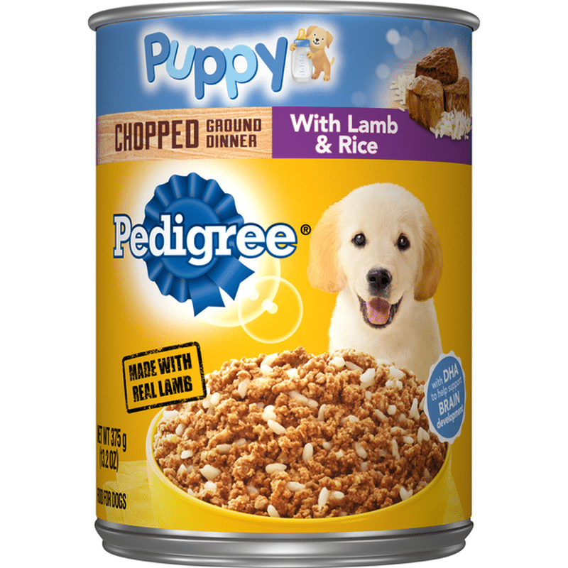 Pedigree Puppy Chopped Ground Dinner With Lamb & Rice Dog Food (375 G ...