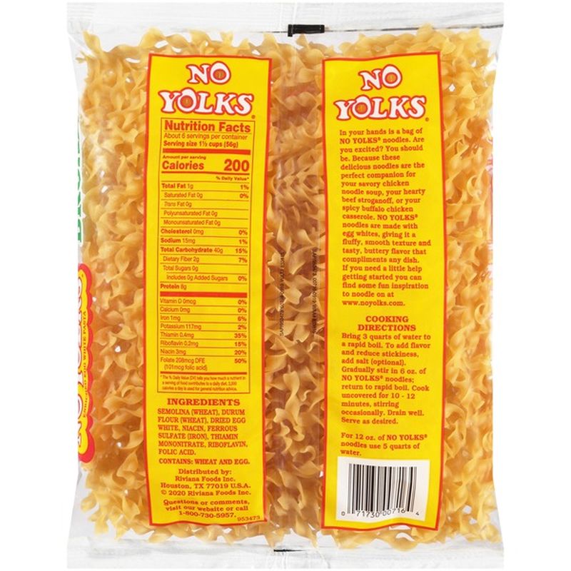 No Yolks Broad Enriched Egg White Pasta (12 oz) from Giant Food Instacart