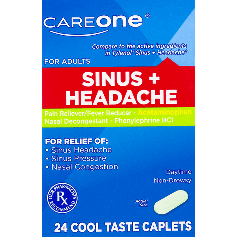 Careone Sinus Headache Caplets 24 Each Instacart