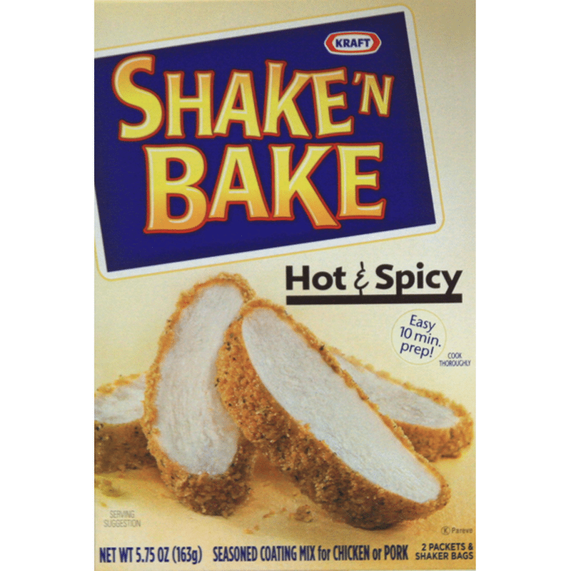 Shake 'N Bake Seasoned Coating Mix, for Chicken or Pork, Hot & Spicy (2