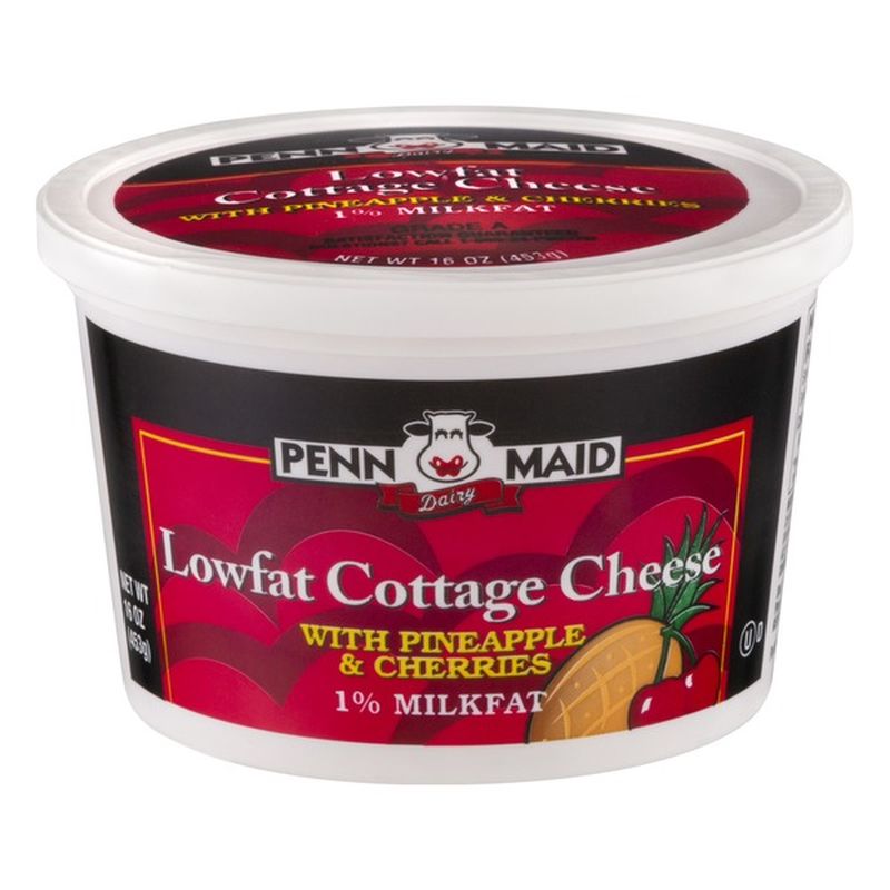 Penn Maid Dairy Lowfat Cottage Cheese with Pinapple & Cherries 1