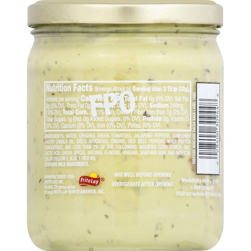 Tostitos Avocado Salsa Dip (15 oz) - Instacart