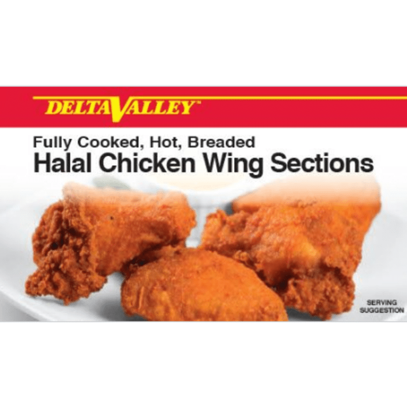 Delta Valley Halal Hot Breaded Chicken Wings (10 lb) Instacart