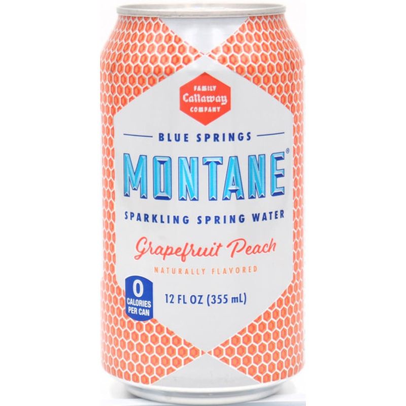 Montane Grapefruit Peach Sparkling Spring Water