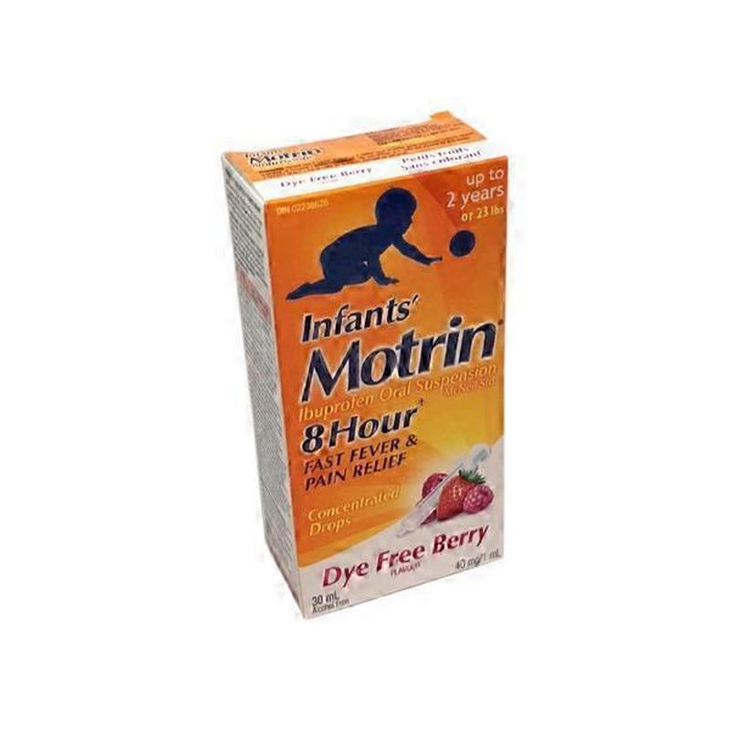 MOTRIN Infant #39 s Berry Flavour Dye Free Oral Suspension Concentrated MOTRIN Infant #39 s Berry Flavour Dye Free Oral Suspension Concentrated