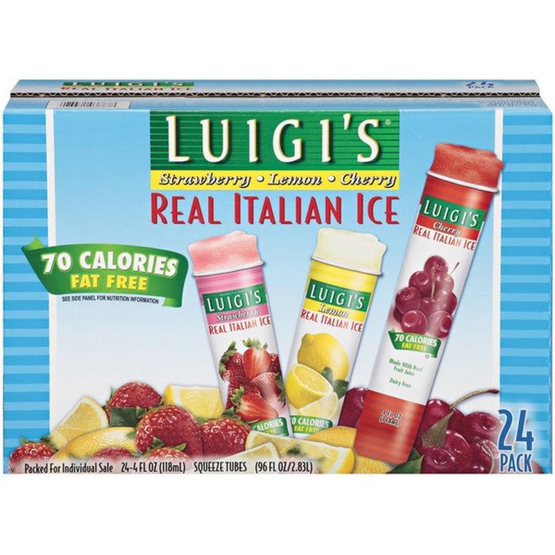 Luigis Strawberry Lemon Cherry Real Italian Ice 24 Ct Instacart 8725