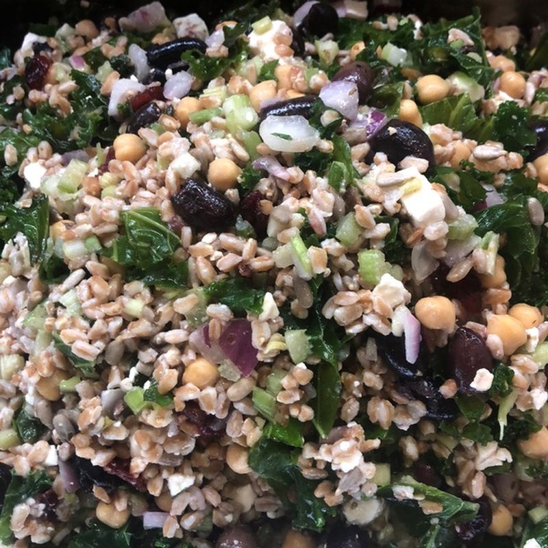 The Fresh Market Greek Farro & Chickpea Salad (per lb) Instacart