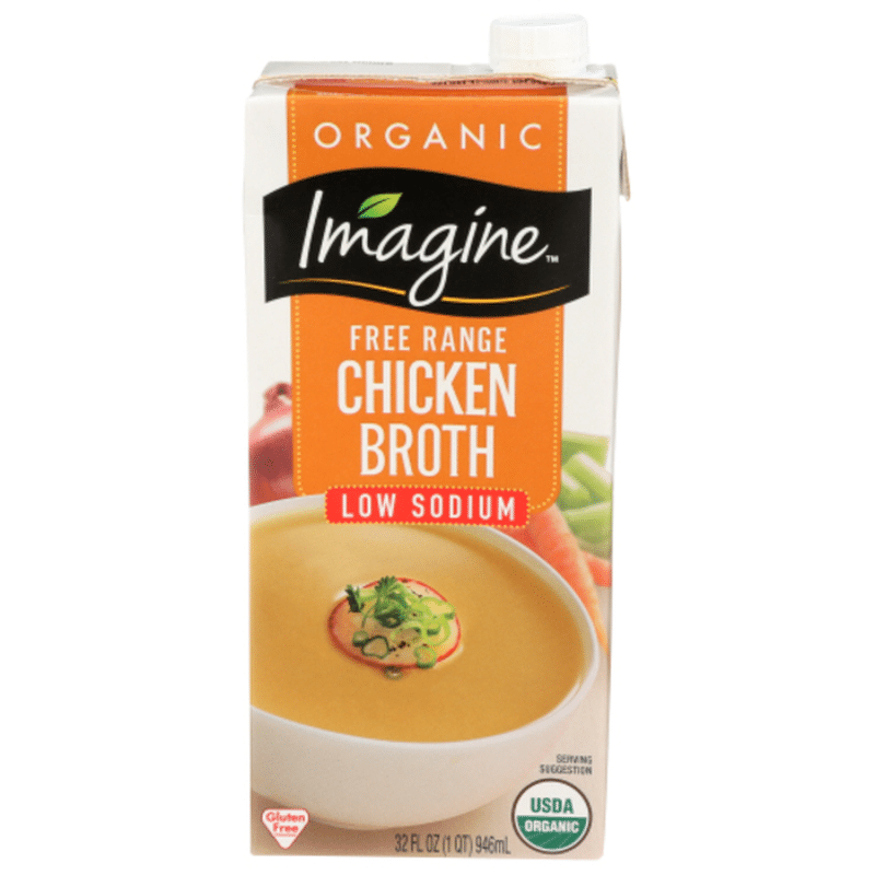 Imagine Foods Organic Low Sodium Free Range Chicken Broth (32 oz) from ...