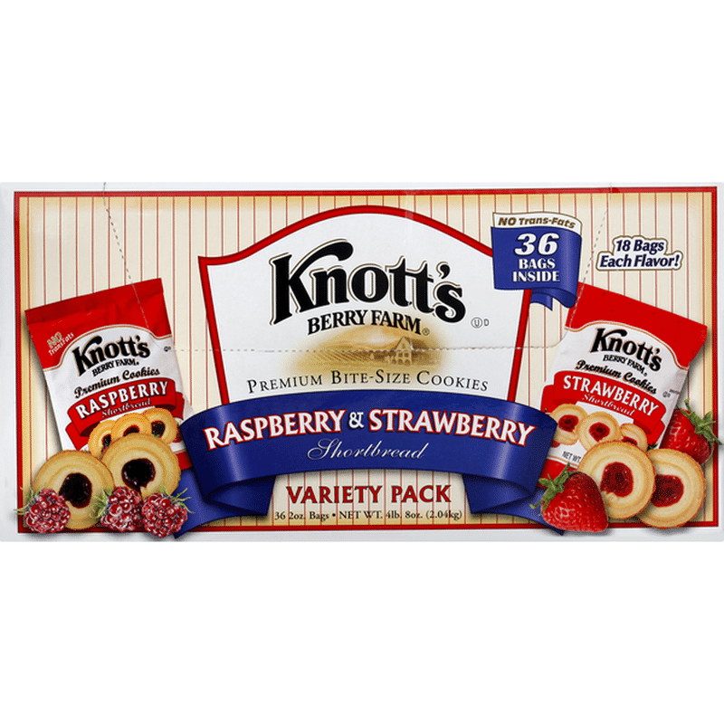 Knotts Shortbread, Raspberry & Strawberry, Variety Pack (36 each) Instacart