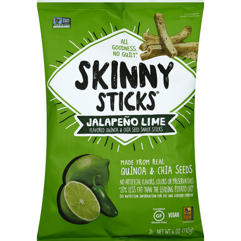 Skinny Sticks Snack Sticks, Jalapeno Lime (6 oz) Instacart