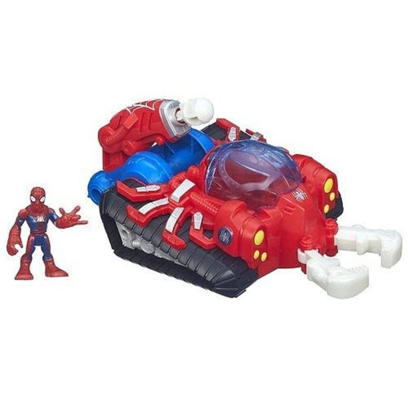 PlaySkool Heroes Marvel Super Hero Adventures Web Strike Tank Vehicle with Spider-Man Figure