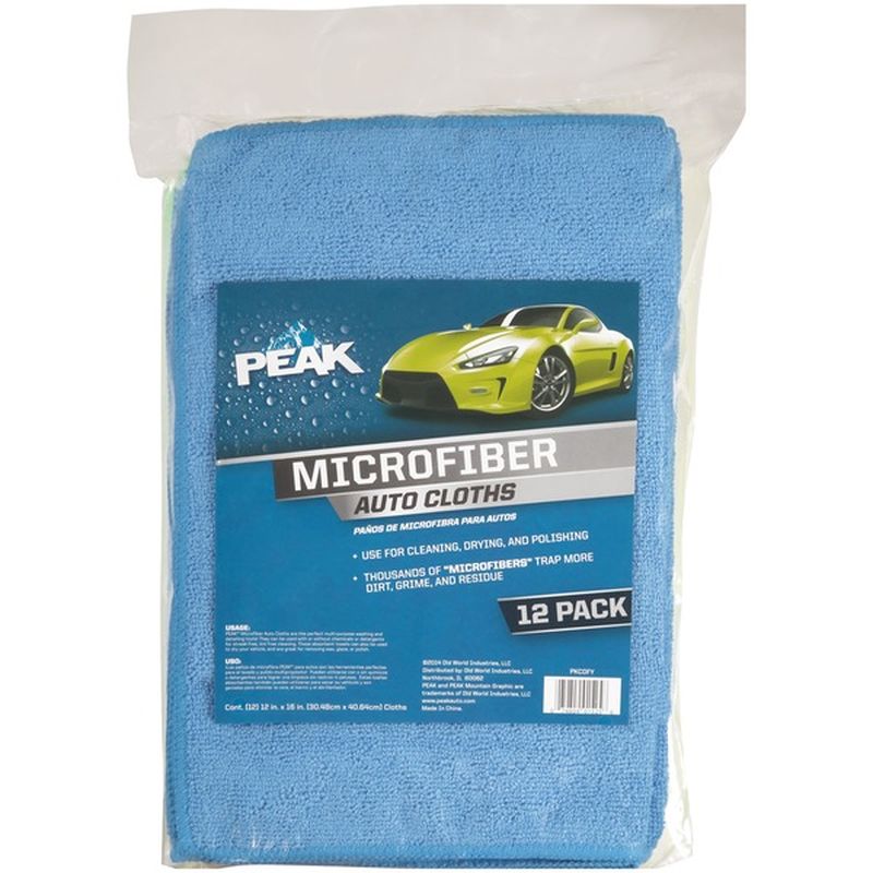 PEAK Microfiber Auto Cloths (12 each) Instacart