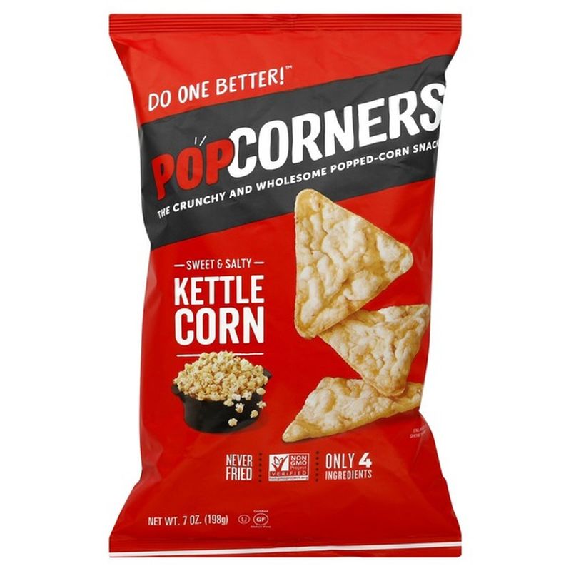 PopCorners Popped-Corn Snacks, Sweet & Salty, Kettle Corn (7 oz ...