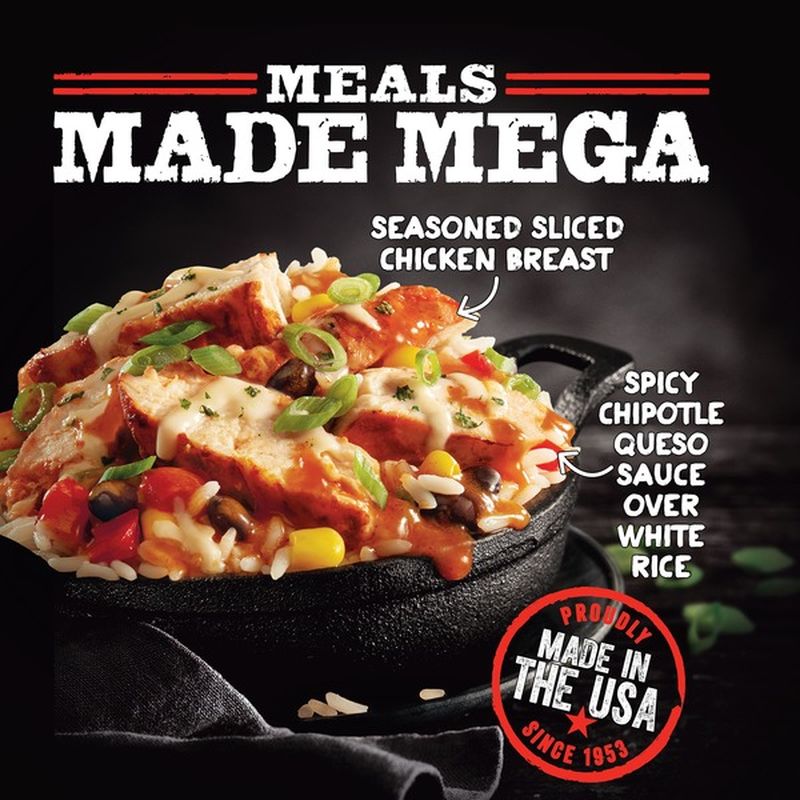 Banquet Mega Bowls Spicy Chicken Queso Burrito Bowl (13.6 oz) from ...
